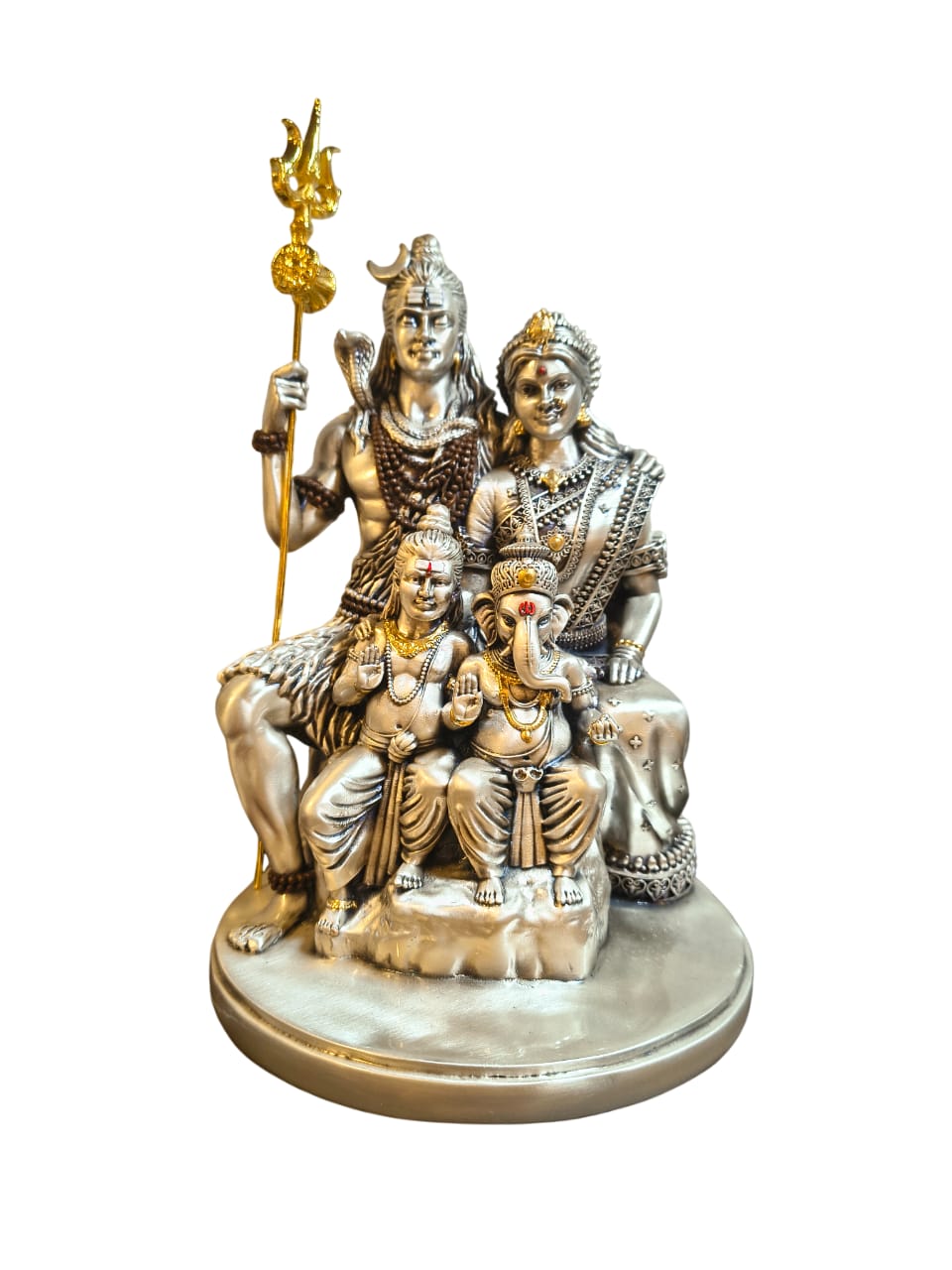 Lord Shiva Family Statue with Ganesha and Kartikeya